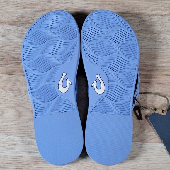 OluKai AKA Sandals Womens Size 7 Cloud Blue Beach Slippers Flip Flops 20509-3N3N - Picture 2 of 4